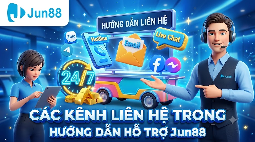Các Kênh Liên Hệ Trong Hướng Dẫn Hỗ Trợ Jun88